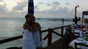 Janeen Halliwell and Katie, closing cermonies, We Move Forwrad 2012, Isla Mujeres, Mexico