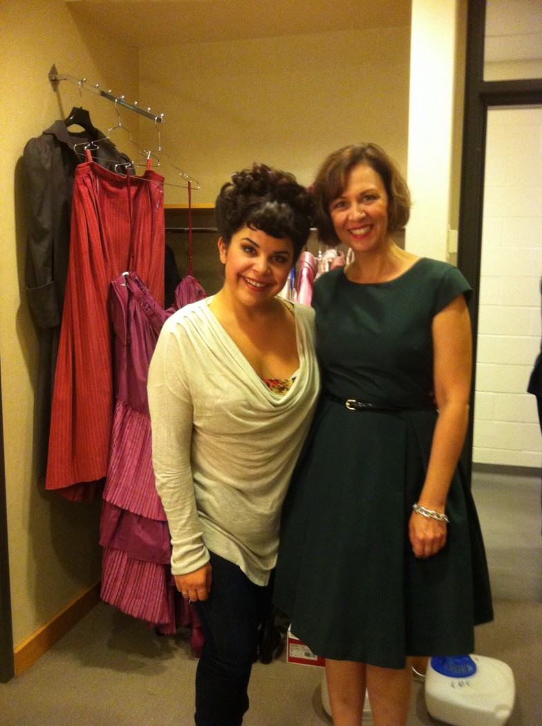 Canadian soprano Simone Obsorne backstage after La Boheme