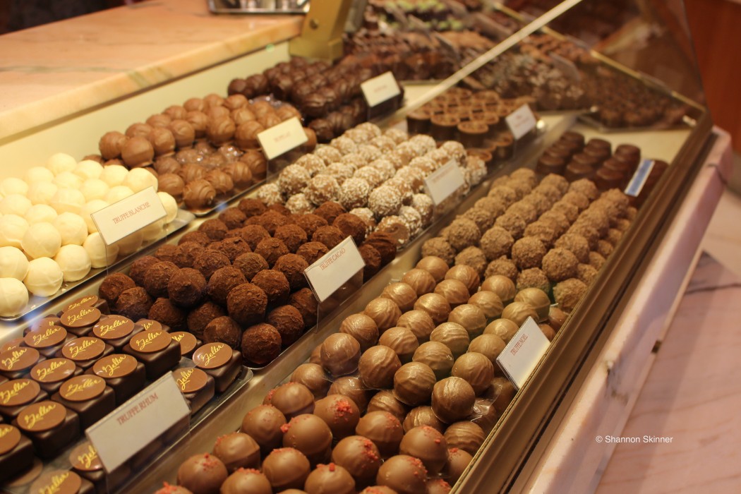 Swiss chocolate truffles in Geneva, Switzerland