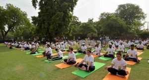 International Yoga Day in Delhi, India