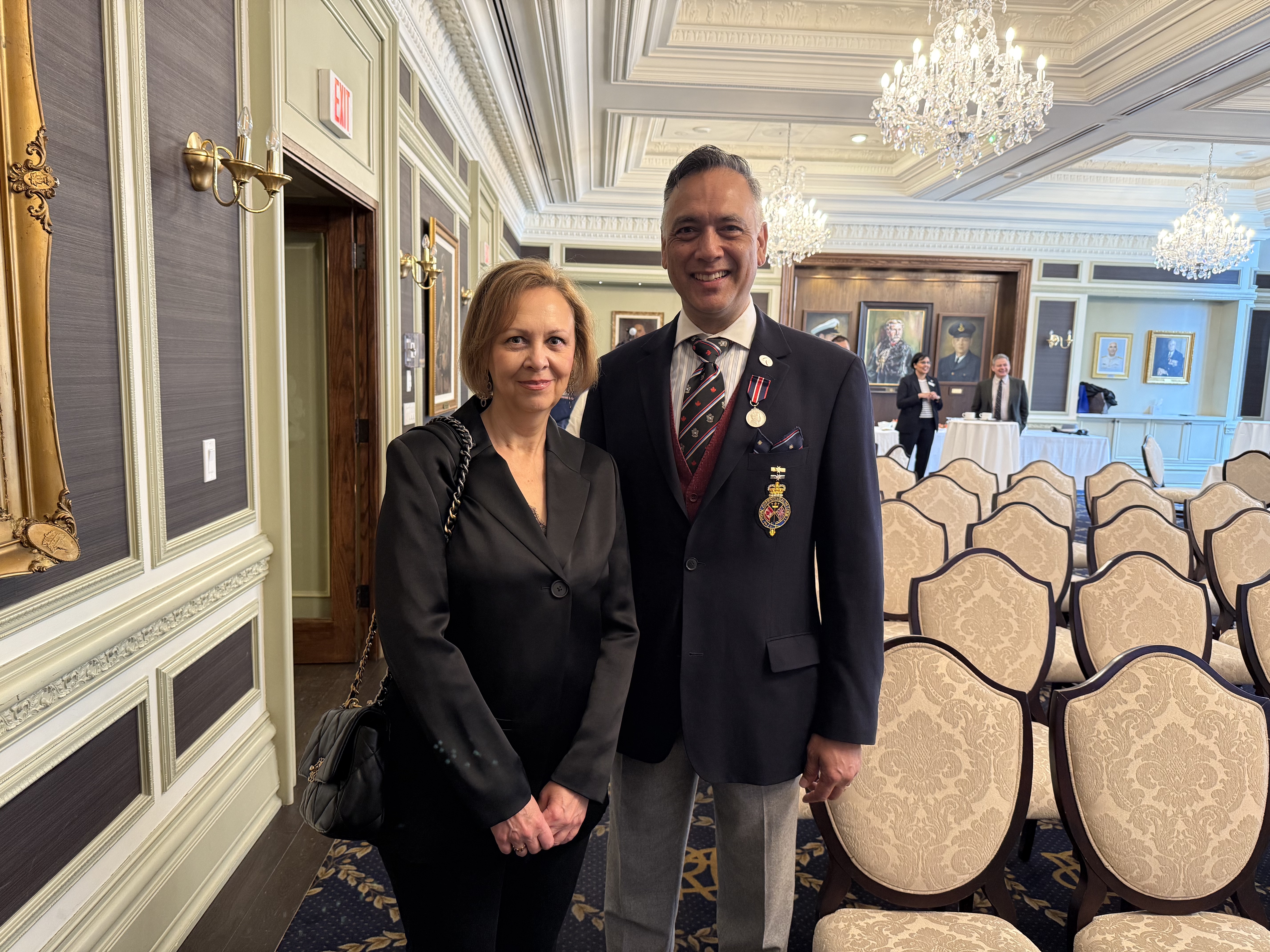 Shannon Skinner attends Royal Commonwealth Society watch party of King Charles' throne speech opening Canada parliament